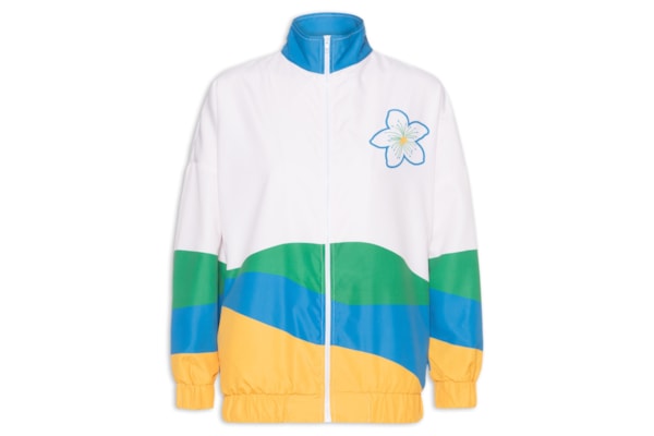 Jaqueta Feminina Corta Vento Copa Brasil  - Off White