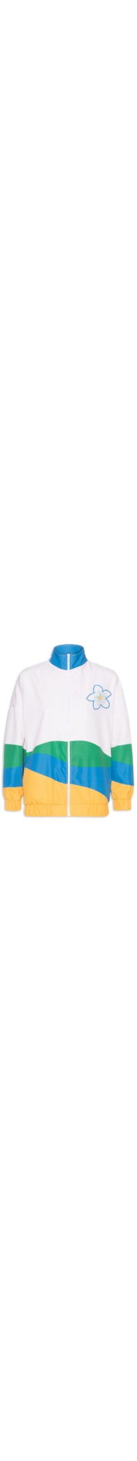 Jaqueta Feminina Corta Vento Copa Brasil - Off White