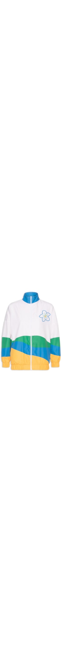 Jaqueta Feminina Corta Vento Copa Brasil - Off White