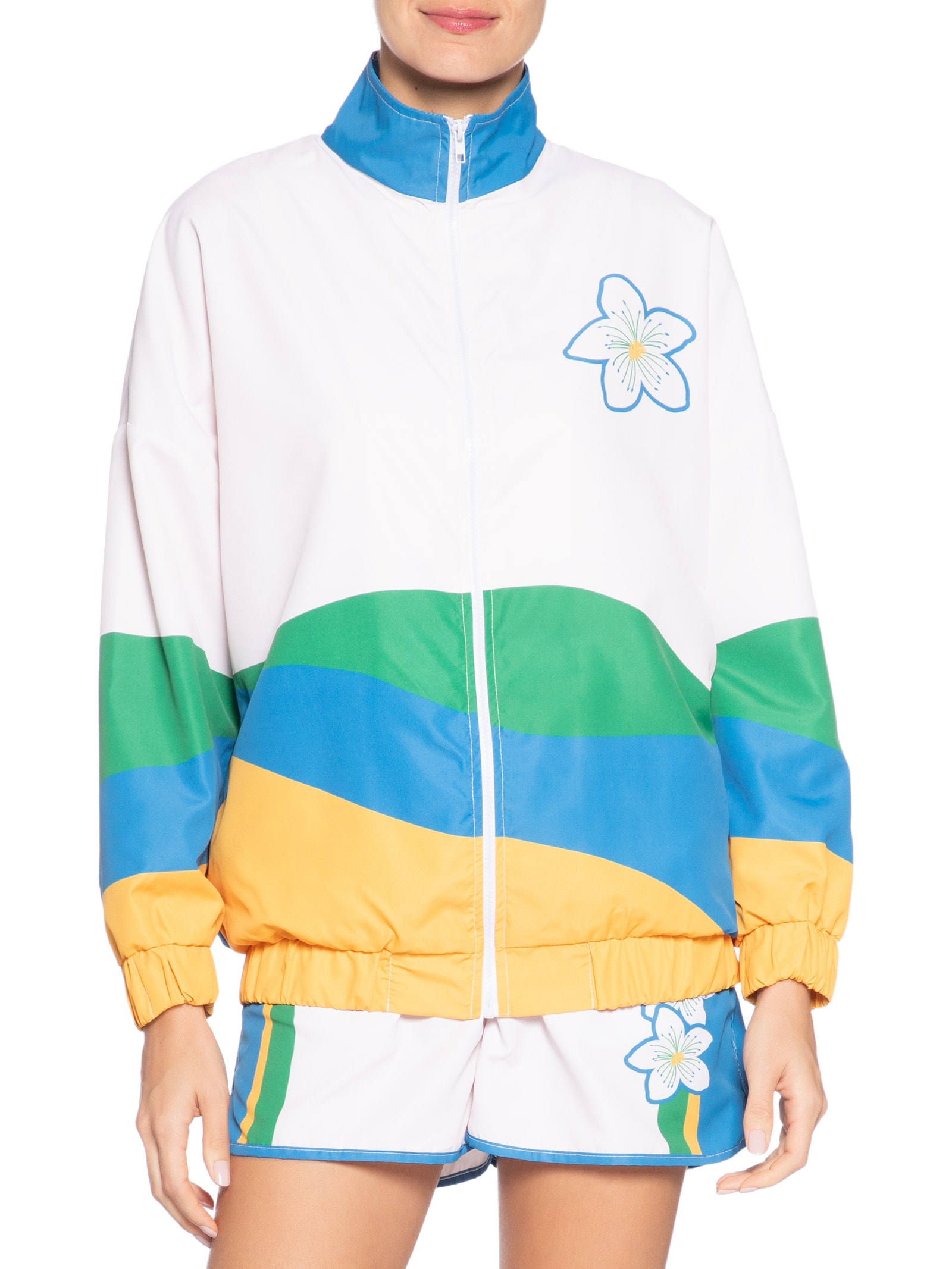 Jaqueta Feminina Corta Vento Estampada Off White Market 33