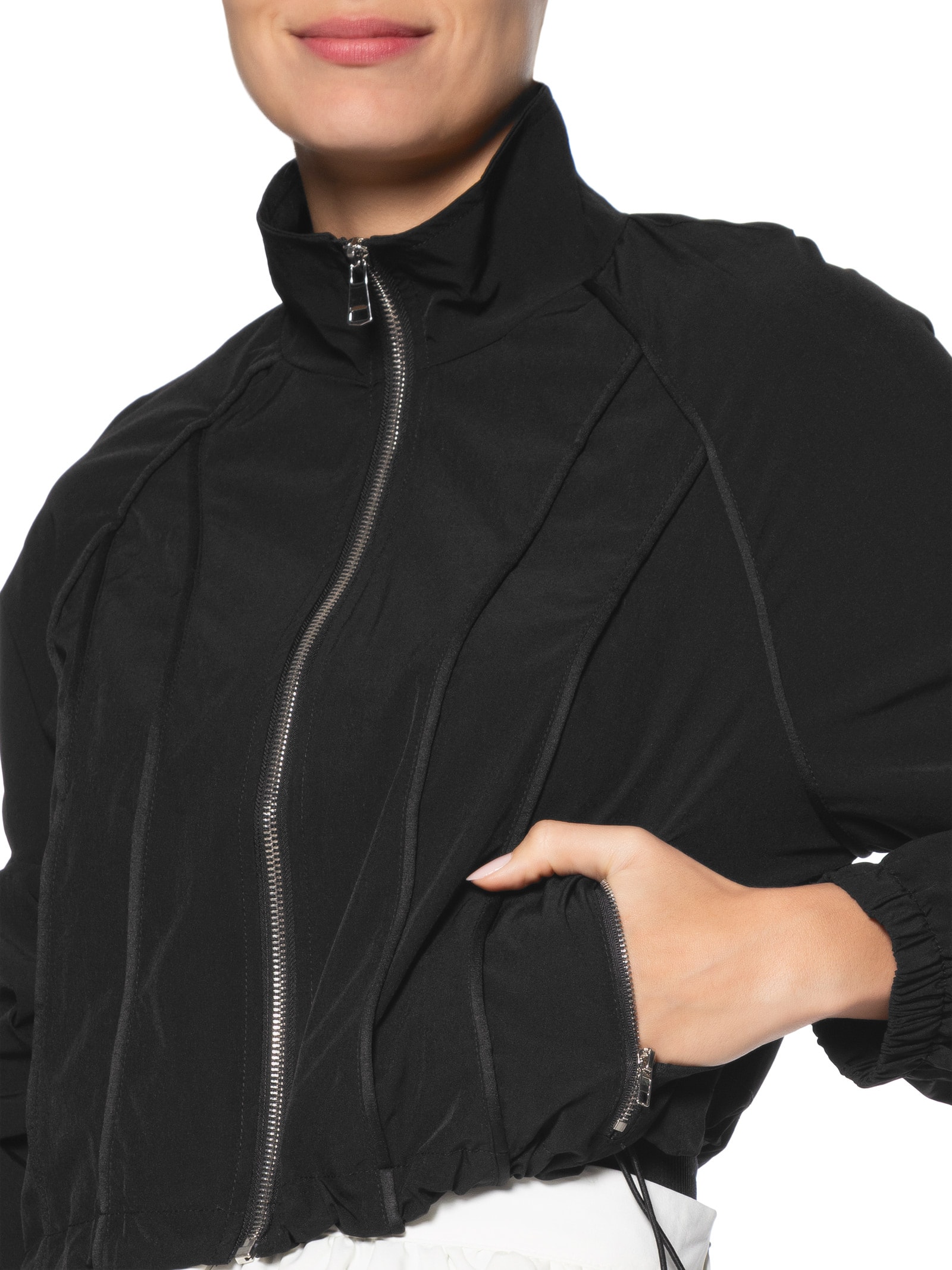 Jaqueta Feminina Corta Vento Preto Basiq