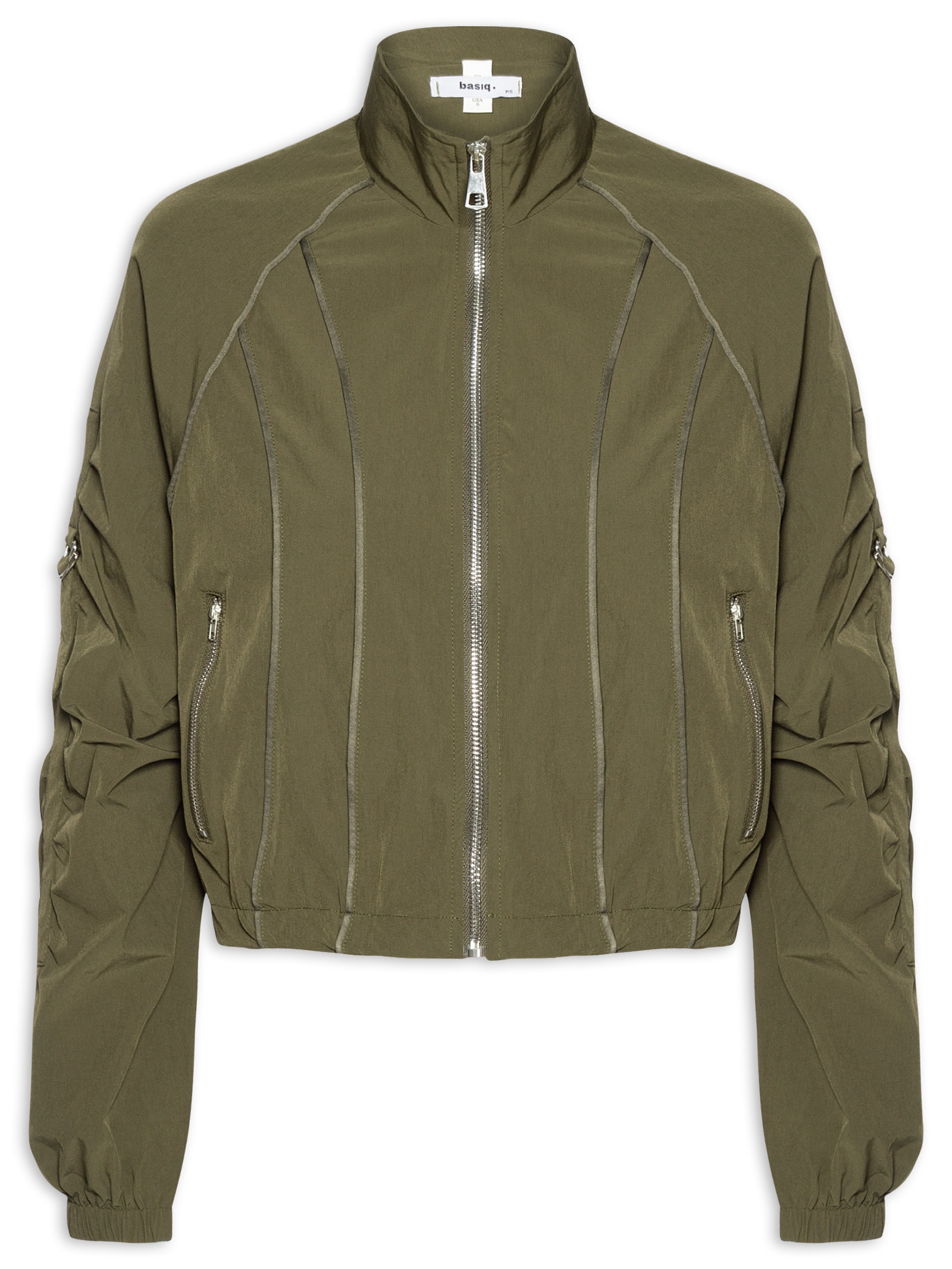 Jaqueta Feminina Corta Vento Verde Basiq