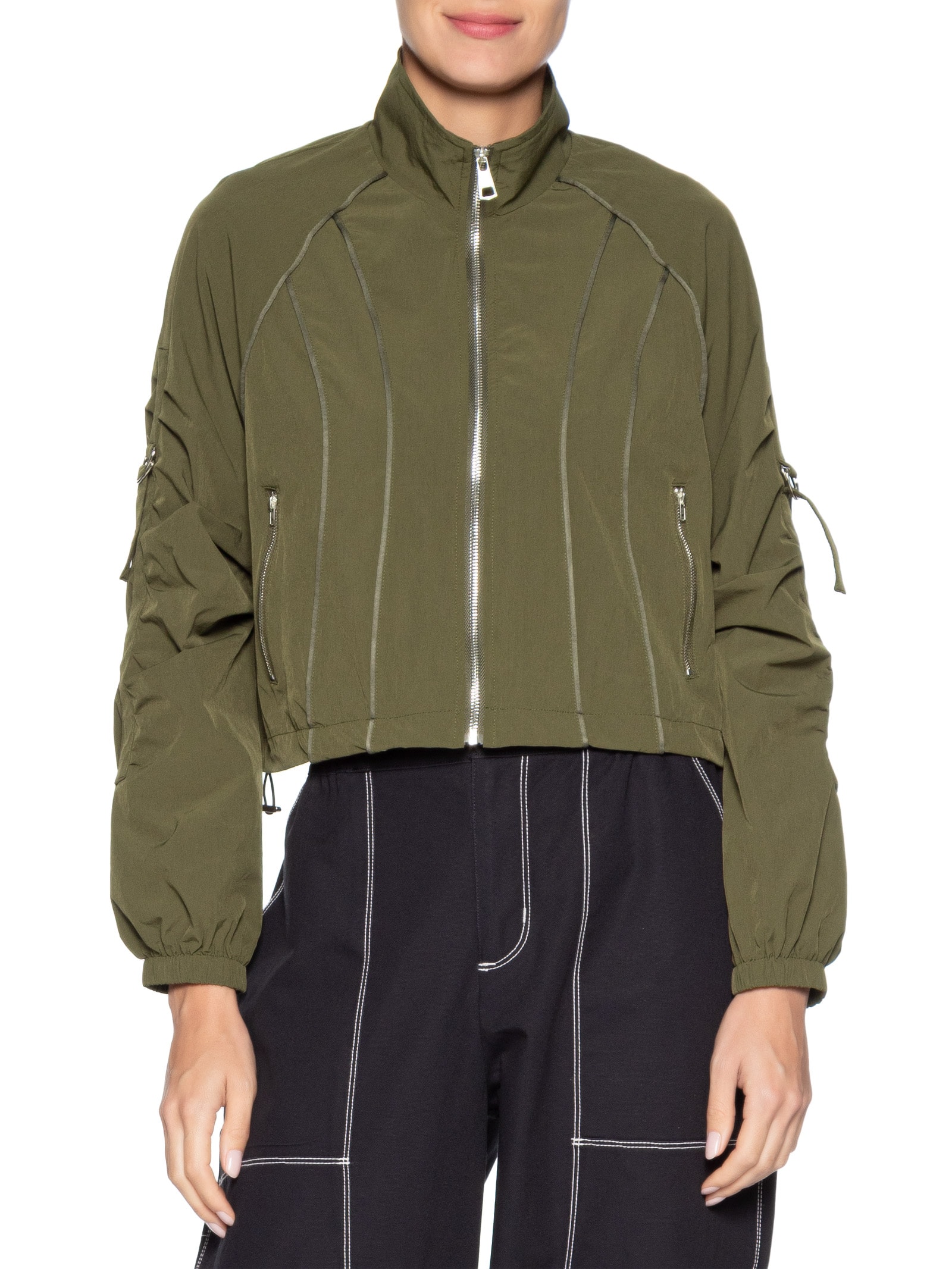 Jaqueta Feminina Corta Vento Verde Basiq