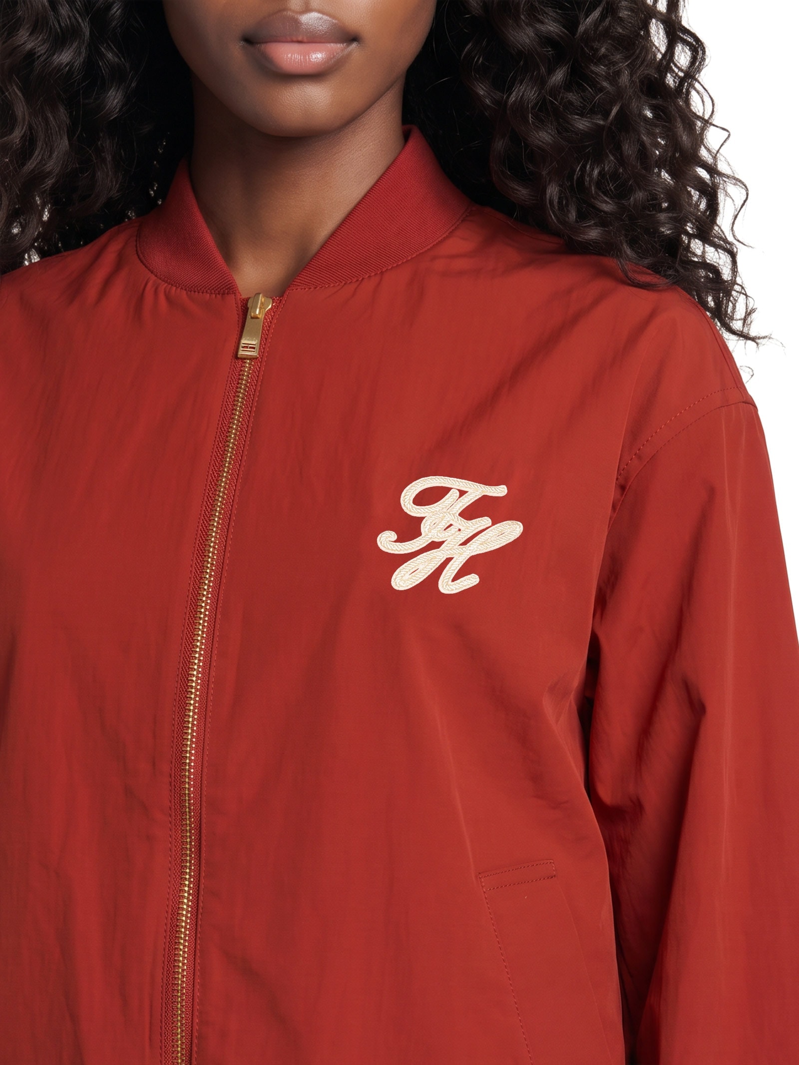Jaqueta Feminina Cotton Bomber Vermelho Tommy Hilfiger