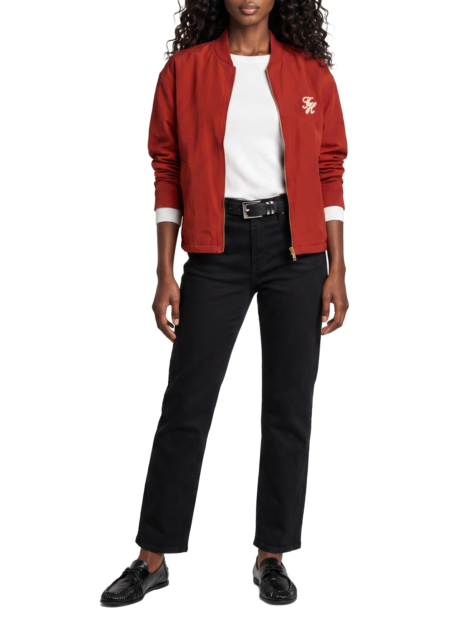 Jaqueta Feminina Cotton Bomber Vermelho Tommy Hilfiger