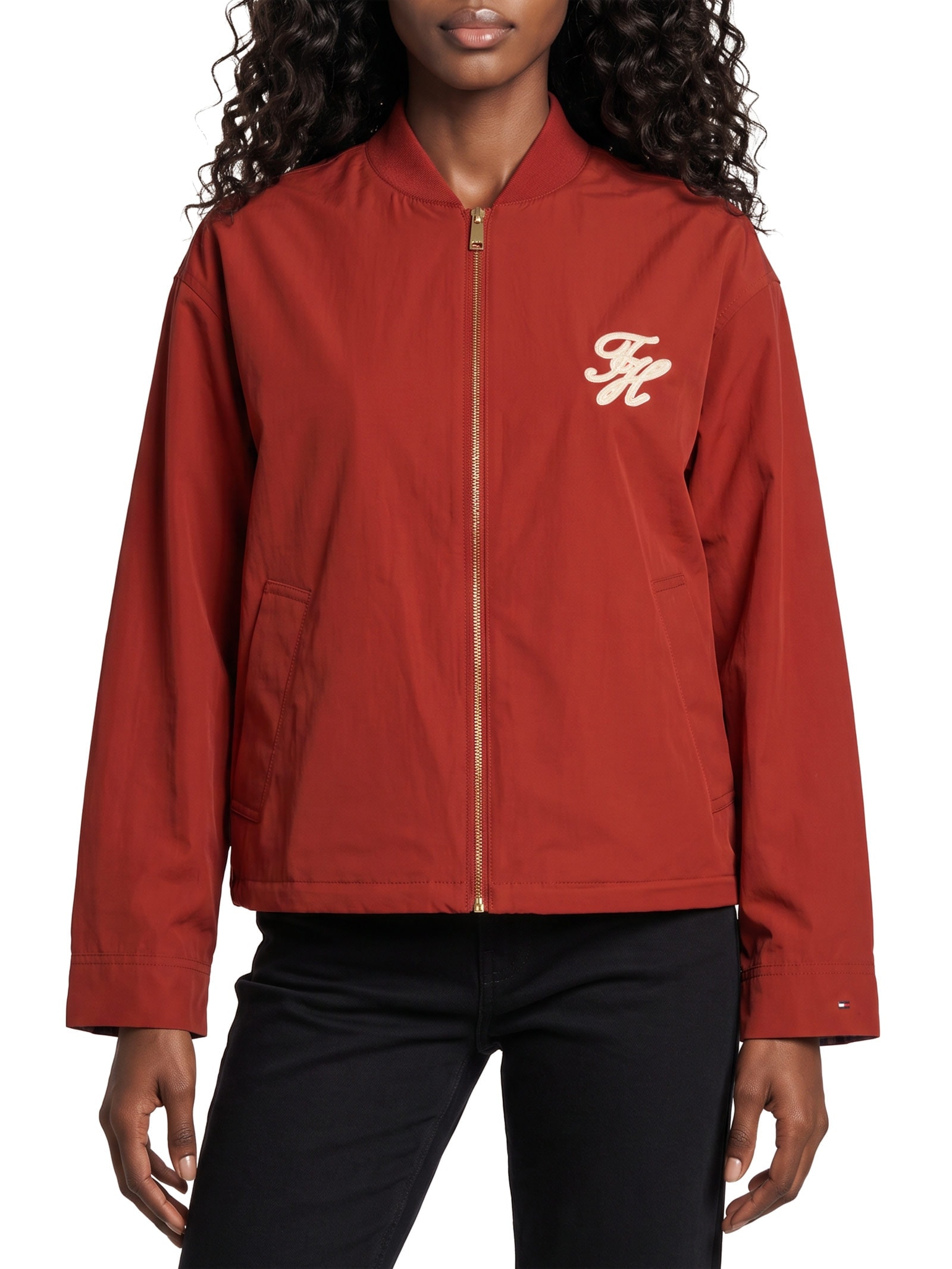 Jaqueta Feminina Cotton Bomber Vermelho Tommy Hilfiger