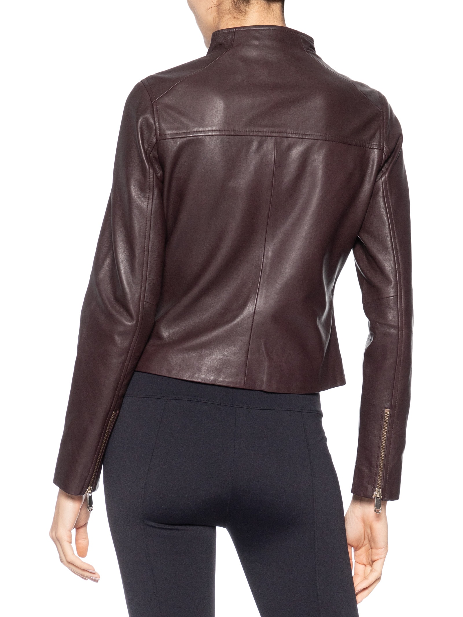 Jaqueta Feminina Couro Com Zíper Vermelho '2Essential