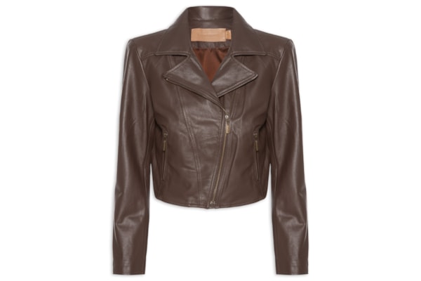 Jaqueta Feminina Couro Perfecto Francis - Marrom