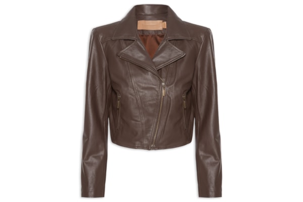 Jaqueta Feminina Couro Perfecto Francis - Marrom
