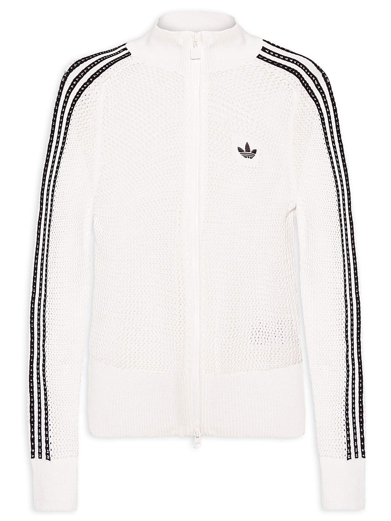 Jaqueta Feminina Crochet Track Top Branco Adidas Originals
