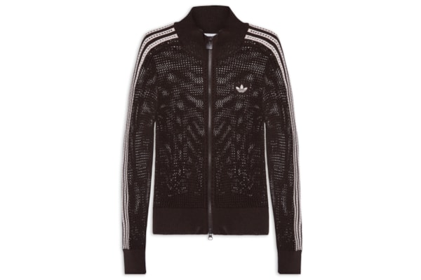 Jaqueta Feminina Crochet Track Top - Marrom