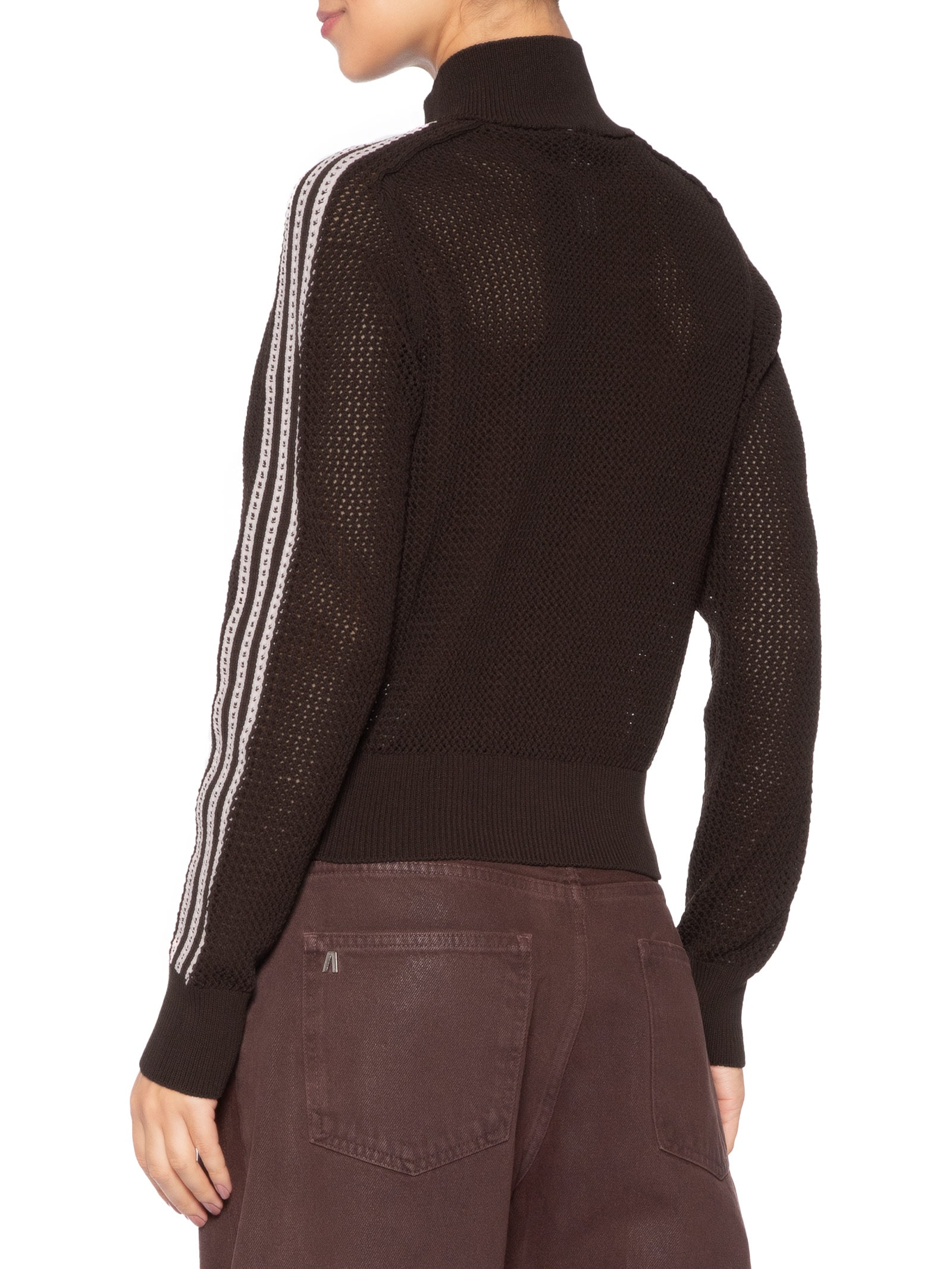 Jaqueta Feminina Crochet Track Top - Marrom - Adidas Originals