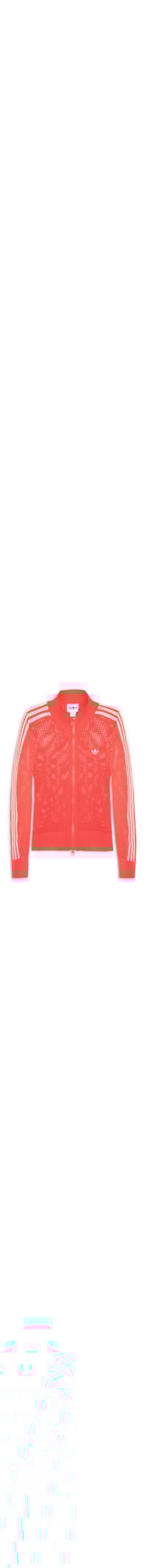 Jaqueta Feminina Crochet Track Top - Vermelho