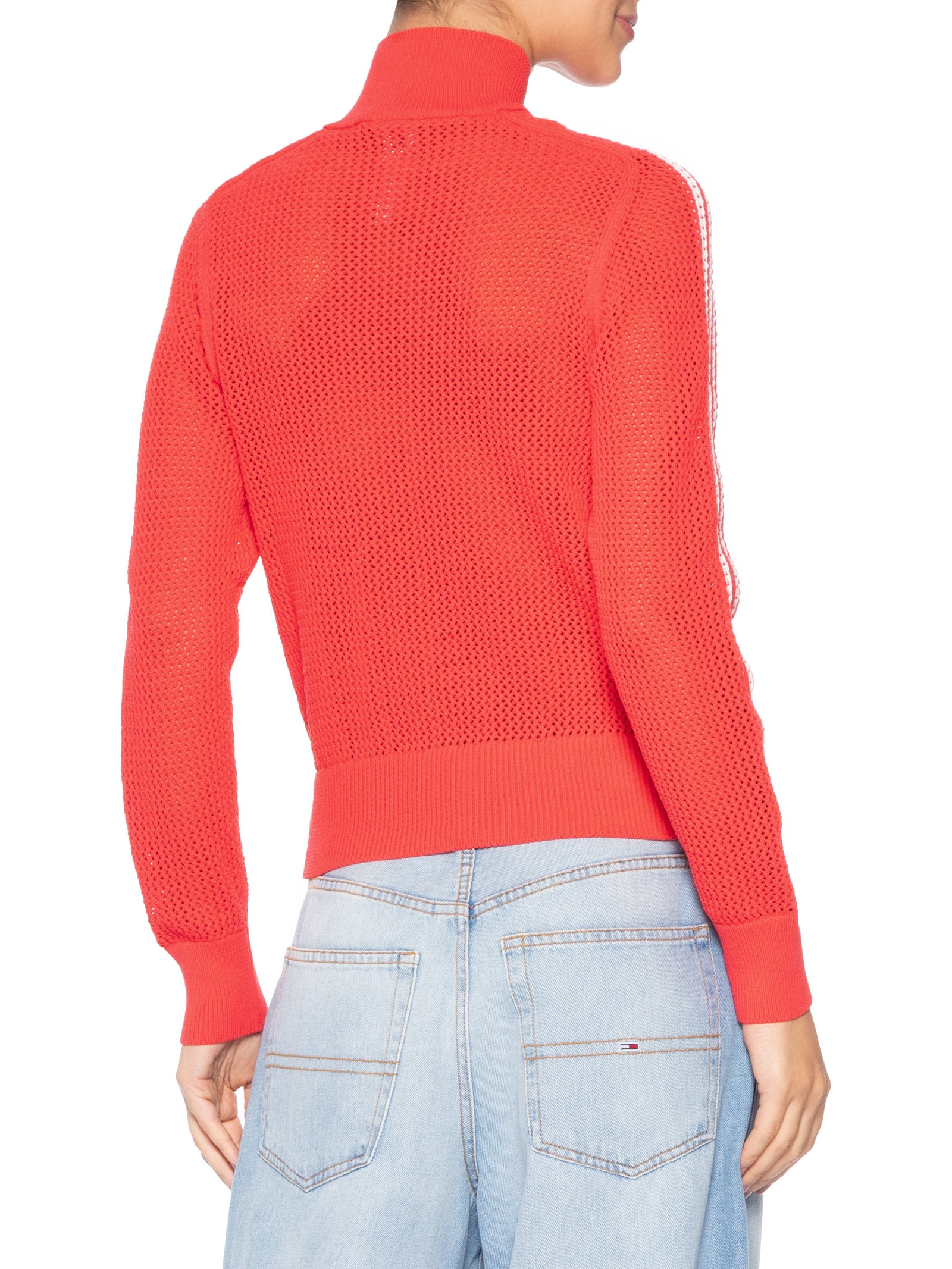 Jaqueta Feminina Crochet Track Top Vermelho Adidas Originals