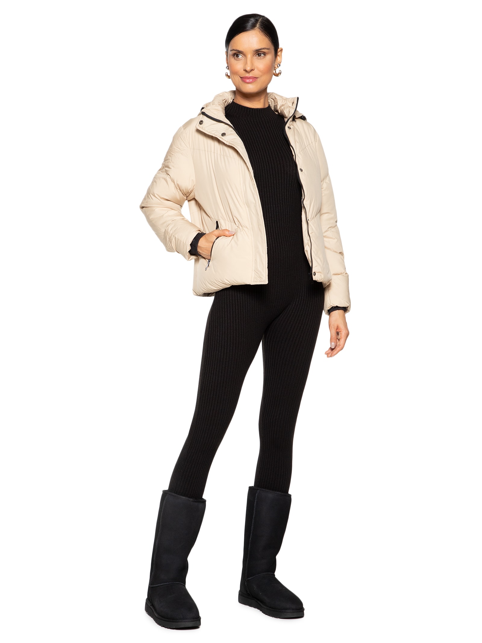 Jaqueta Feminina Cropped Azul Market 33