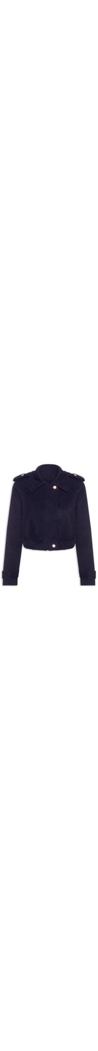 Jaqueta Feminina Cropped - Azul