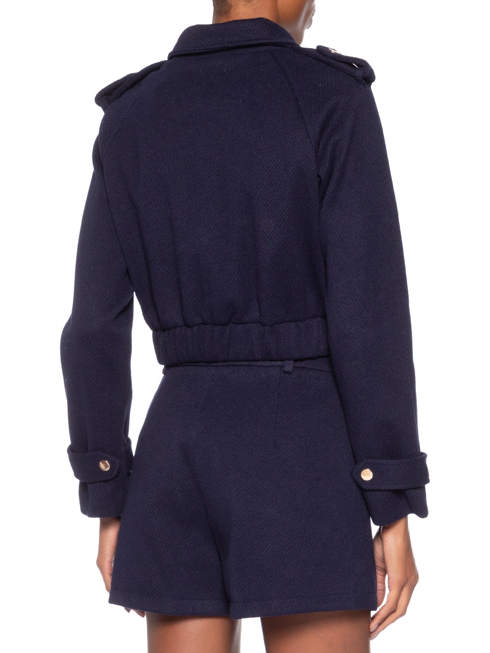 Jaqueta Feminina Cropped Azul Market 33