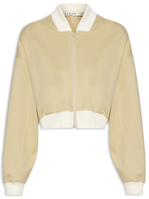 Jaqueta Feminina Cropped - Bege