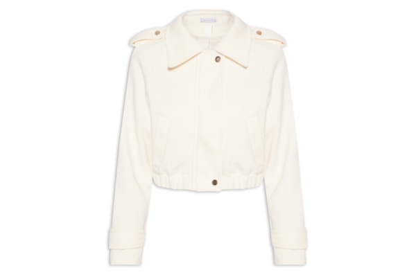 Jaqueta Feminina Cropped - Bege