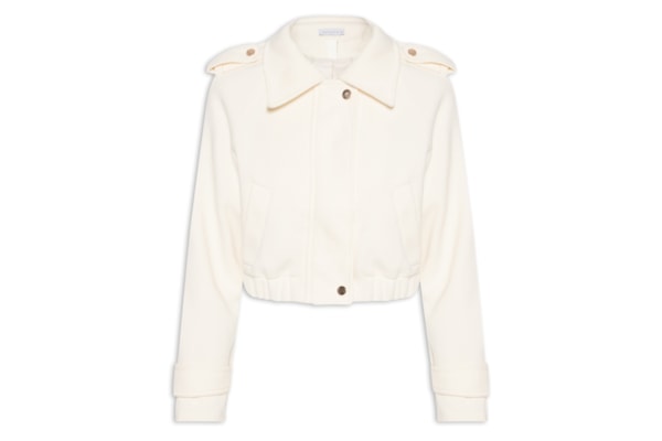 Jaqueta Feminina Cropped - Bege