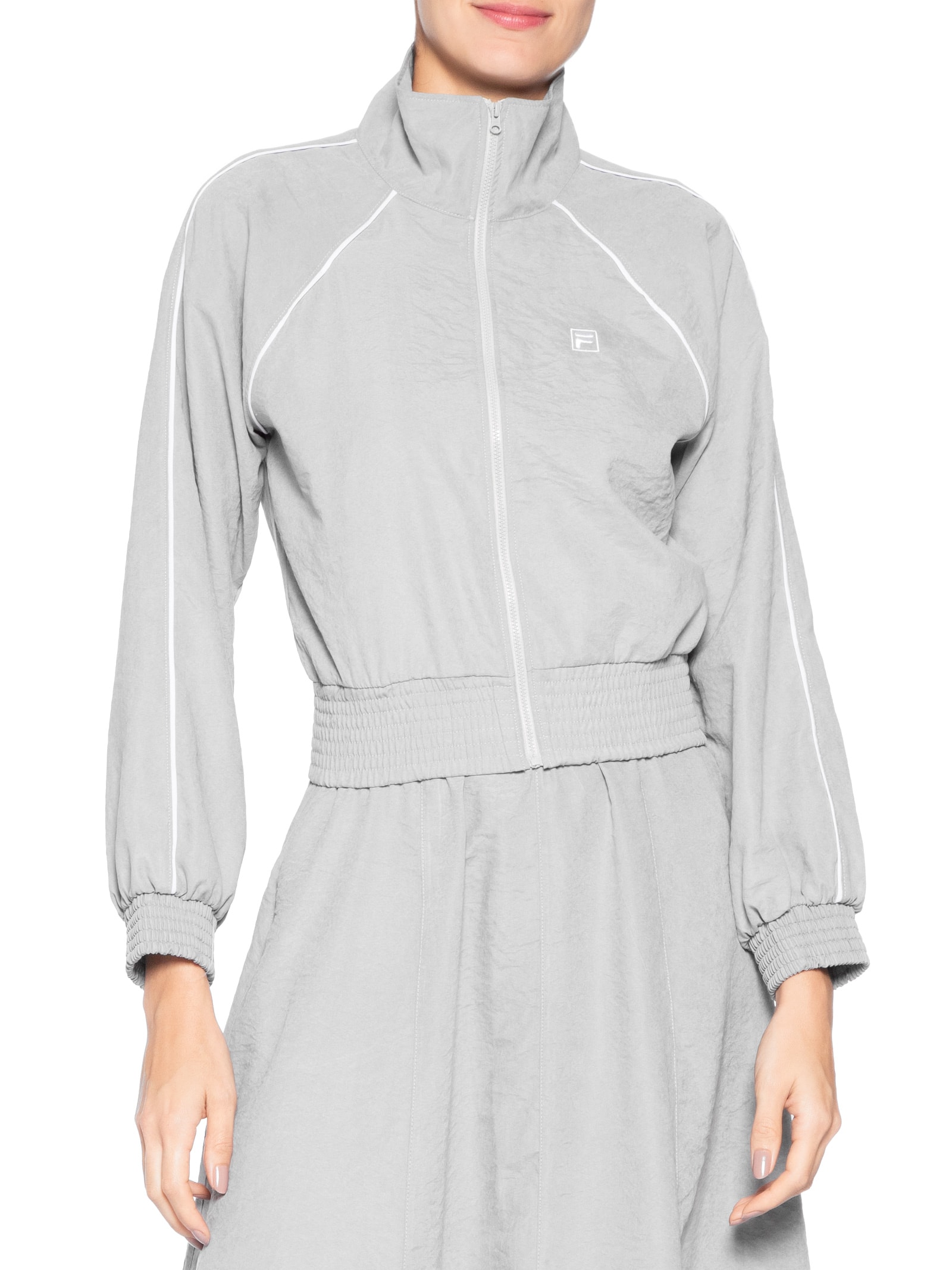 Jaqueta Feminina Cropped F-Box Cinza Fila