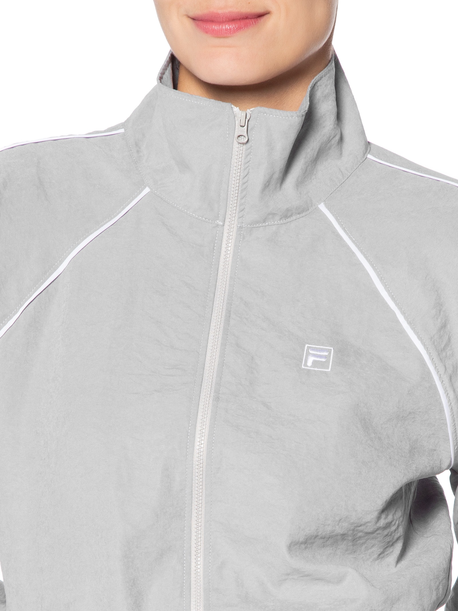 Jaqueta Feminina Cropped F-Box Cinza Fila