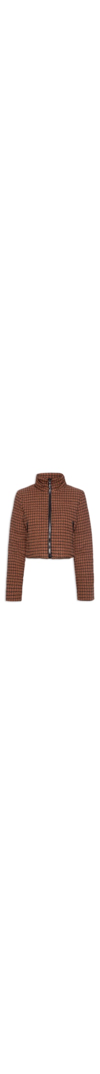 Jaqueta Feminina Cropped - Marrom