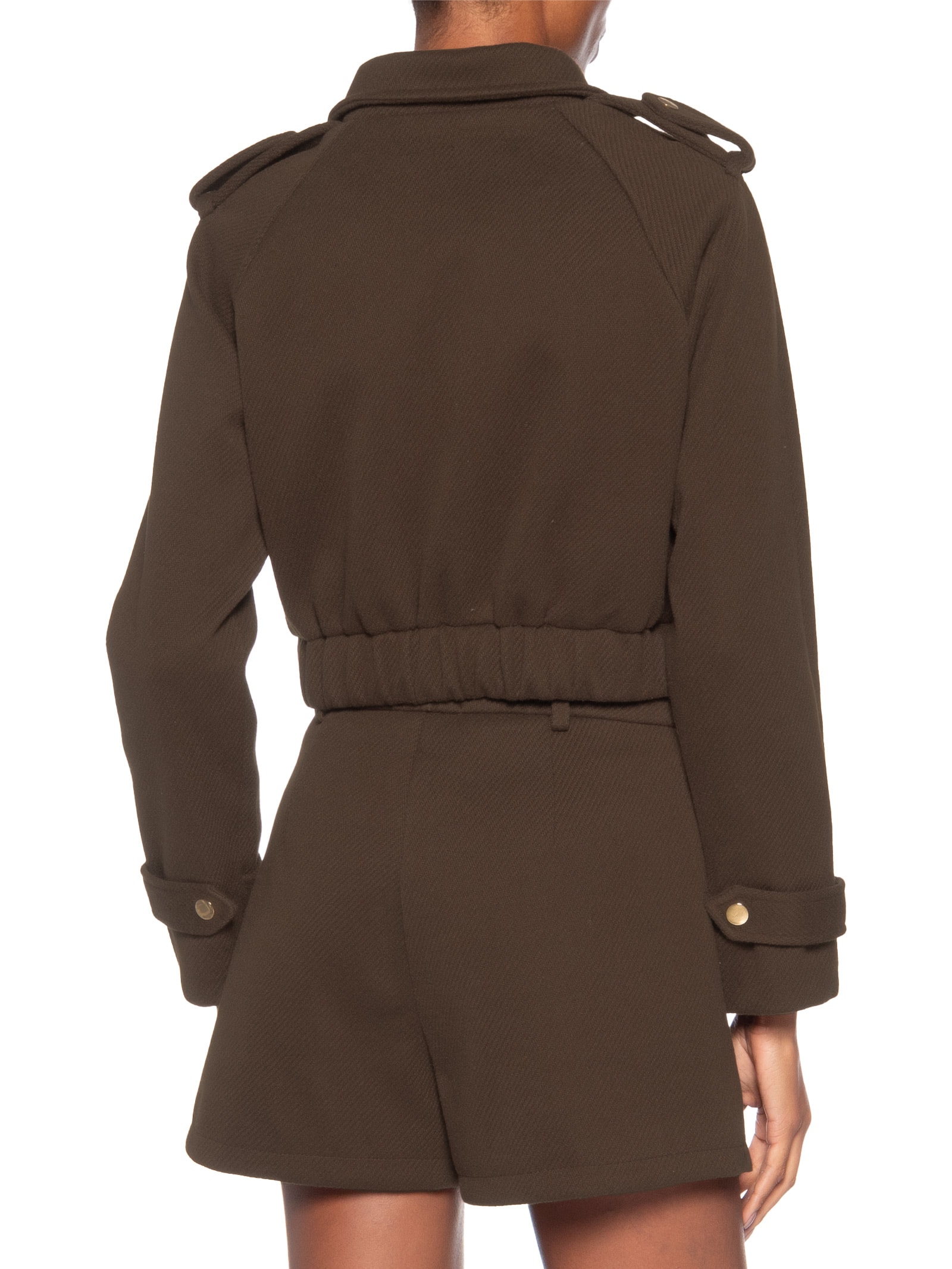 Jaqueta Feminina Cropped Marrom Market 33