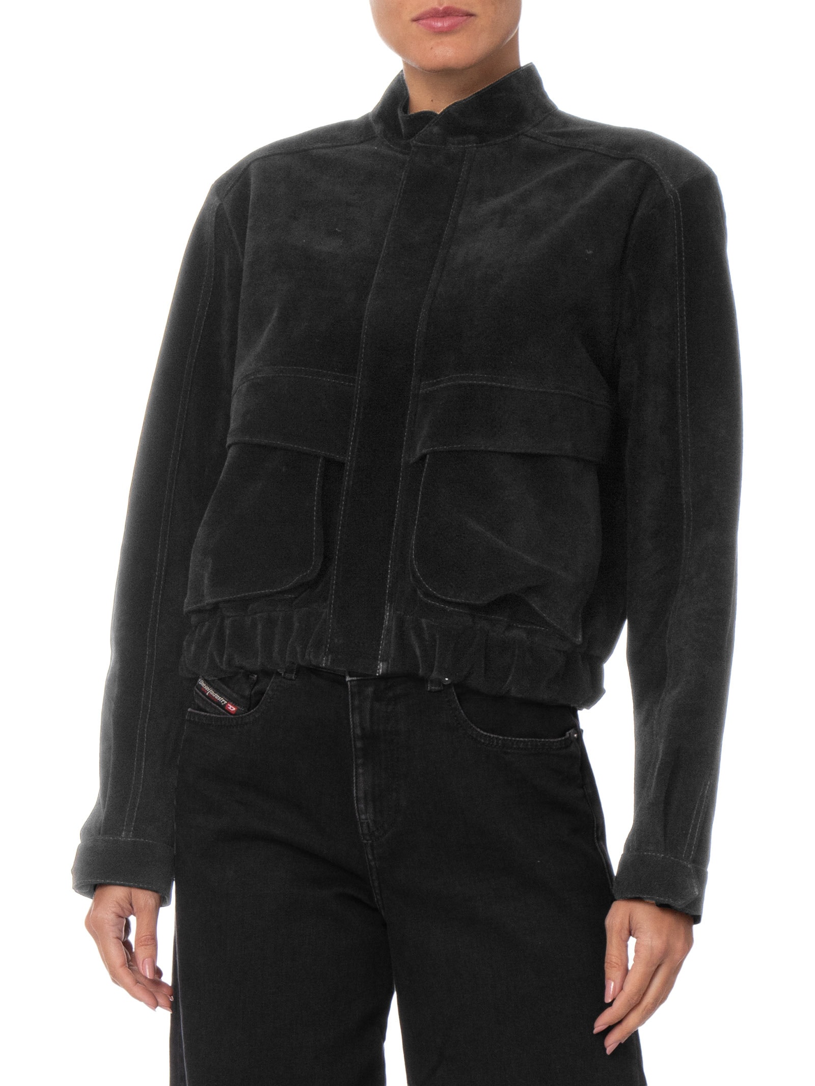 Jaqueta Feminina Cropped Willow Preto Studio Kalline