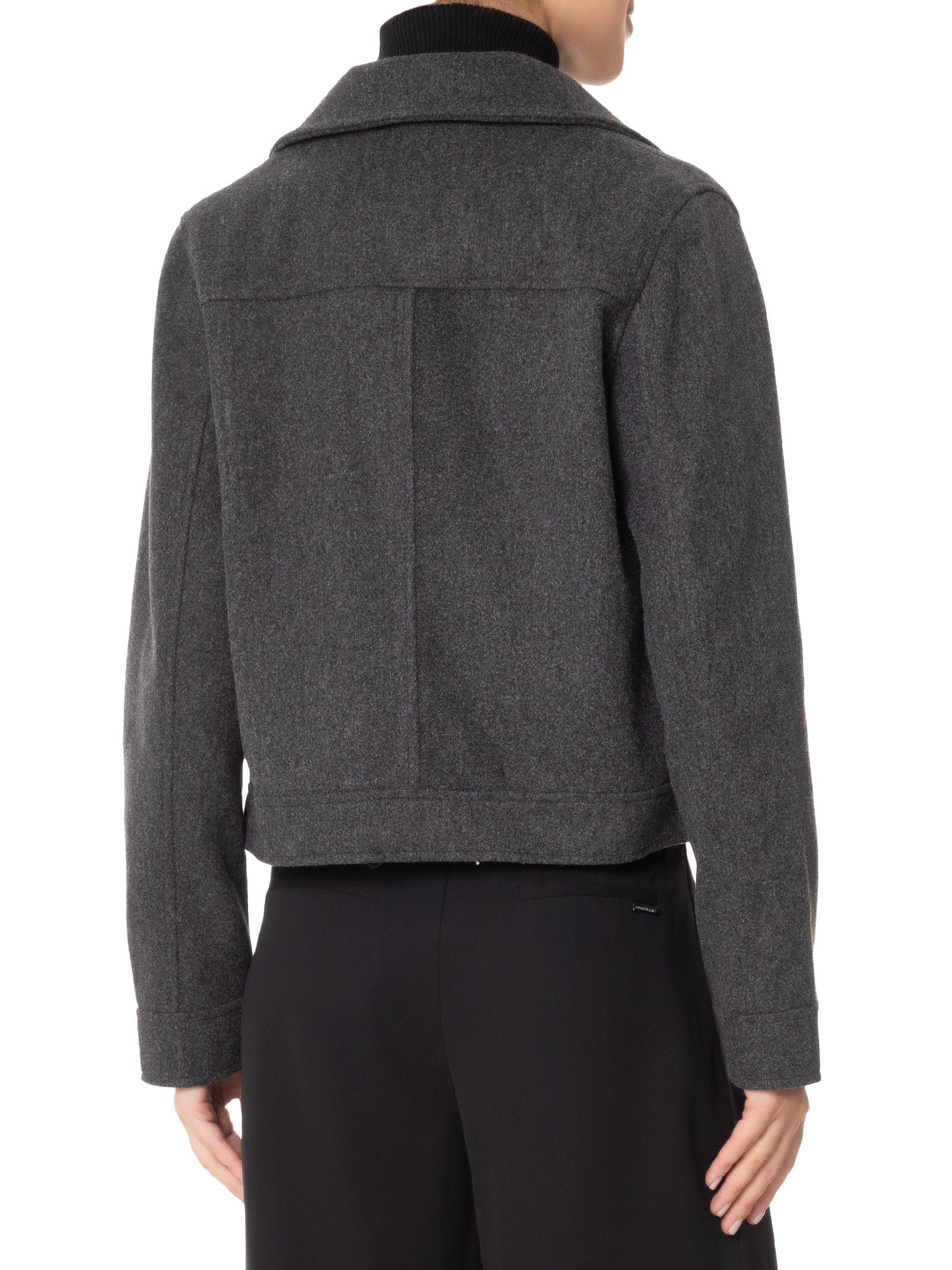 Jaqueta Feminina Curta Com Bolsos Cinza '2Essential