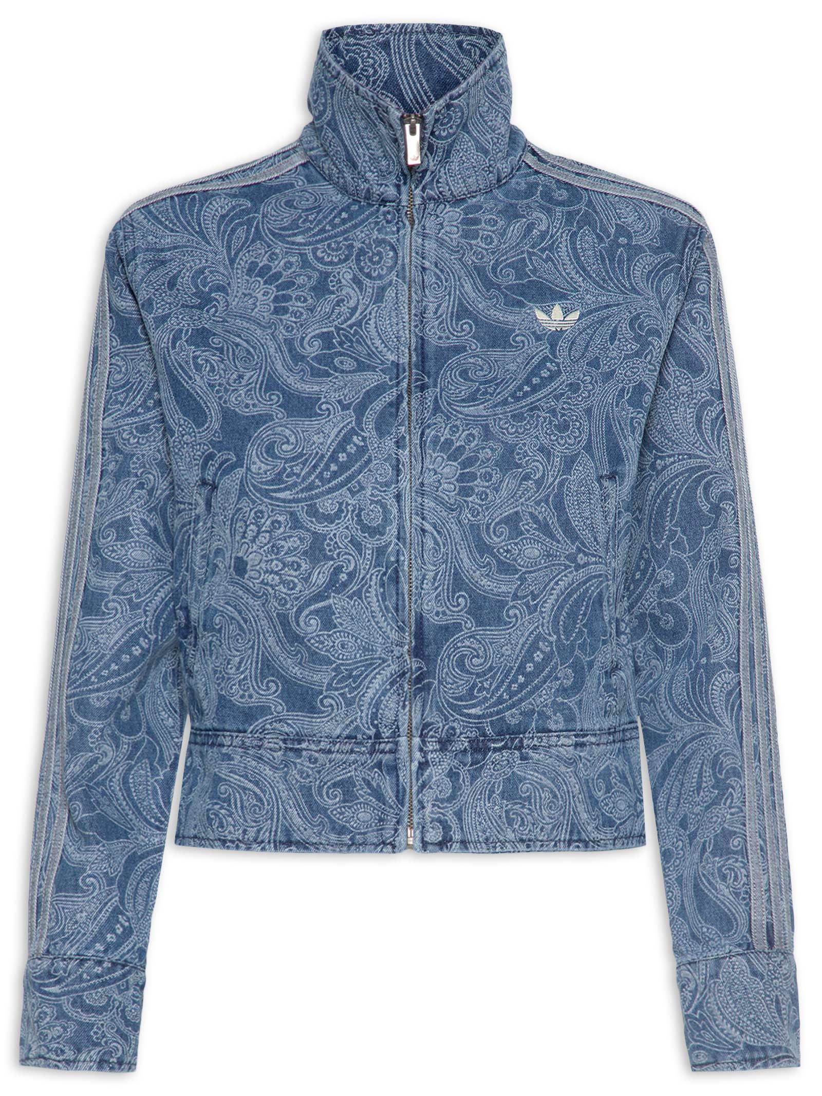 Jaqueta Feminina Curta Jeans Azul Adidas Originals