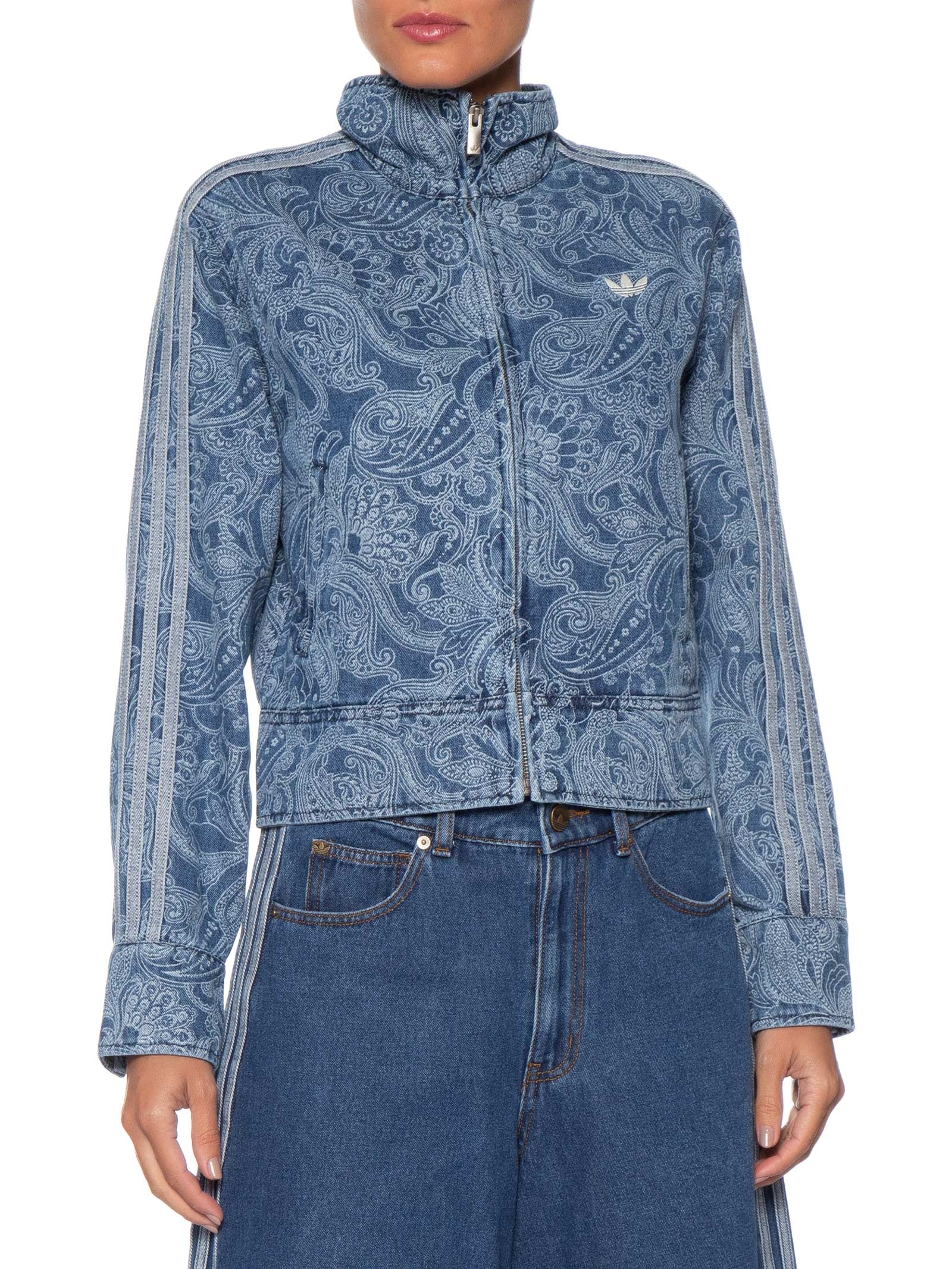 Jaqueta Feminina Curta Jeans Azul Adidas Originals