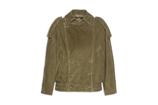 Jaqueta Feminina De Chamois Ampla Barra Elástico - Verde