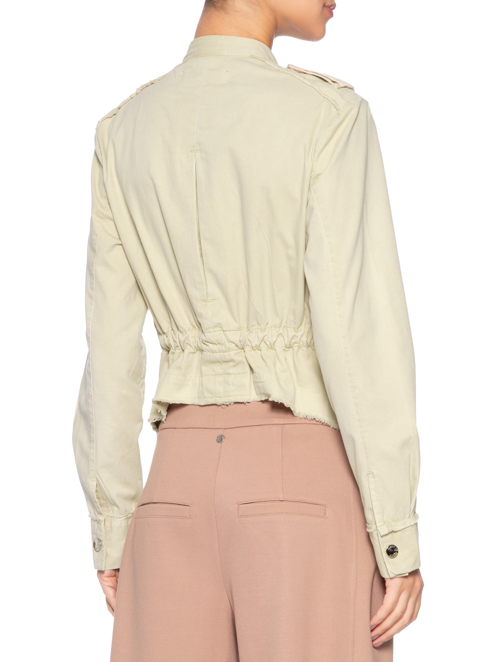 Jaqueta Feminina De Sarja Bege Animale