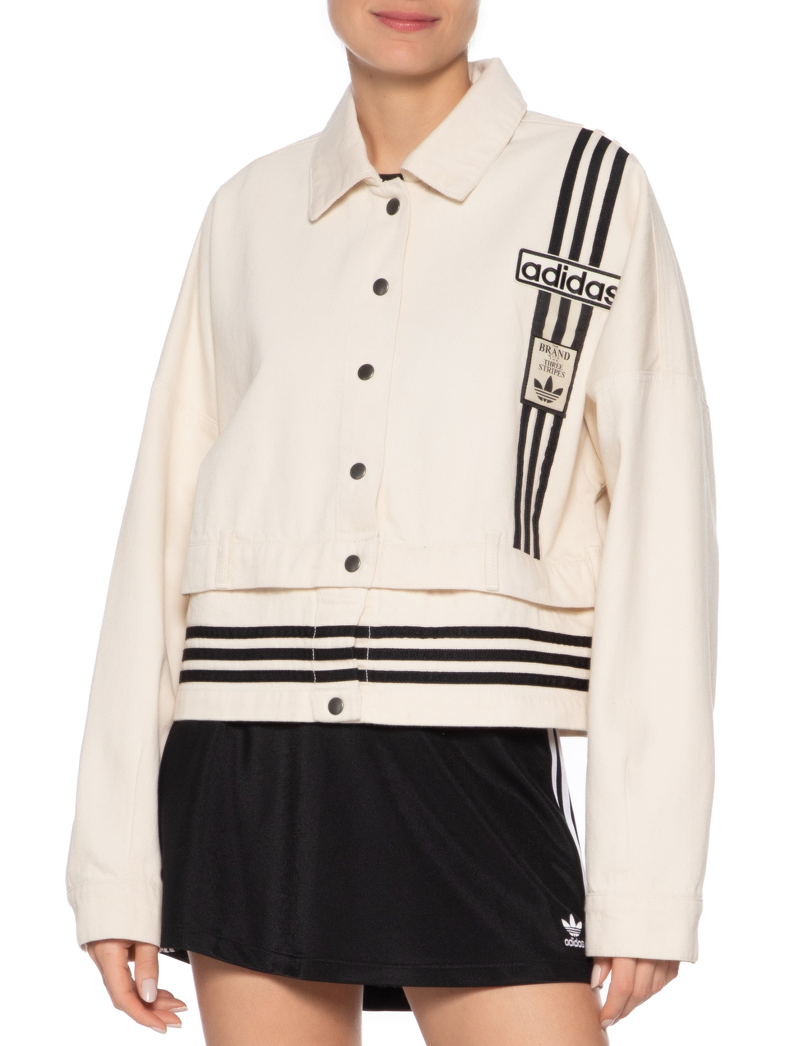 Adidas Originals - Jaqueta Feminina Denim Track Top - Bege