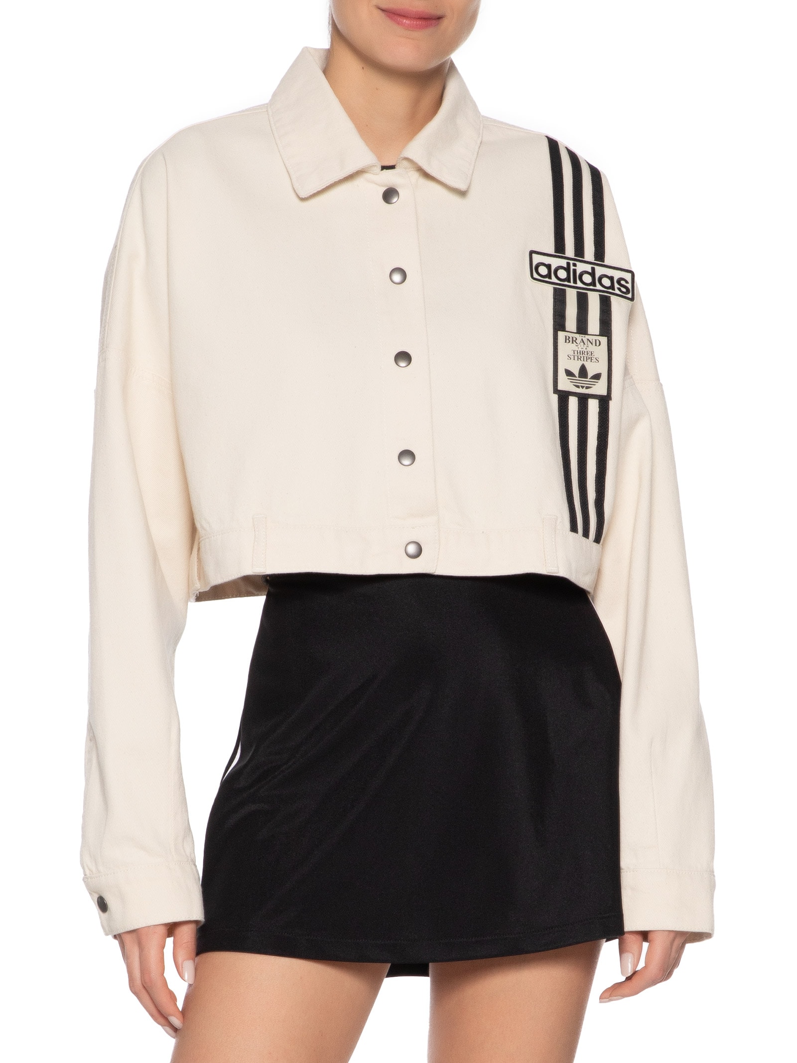 Adidas Originals - Jaqueta Feminina Denim Track Top - Bege