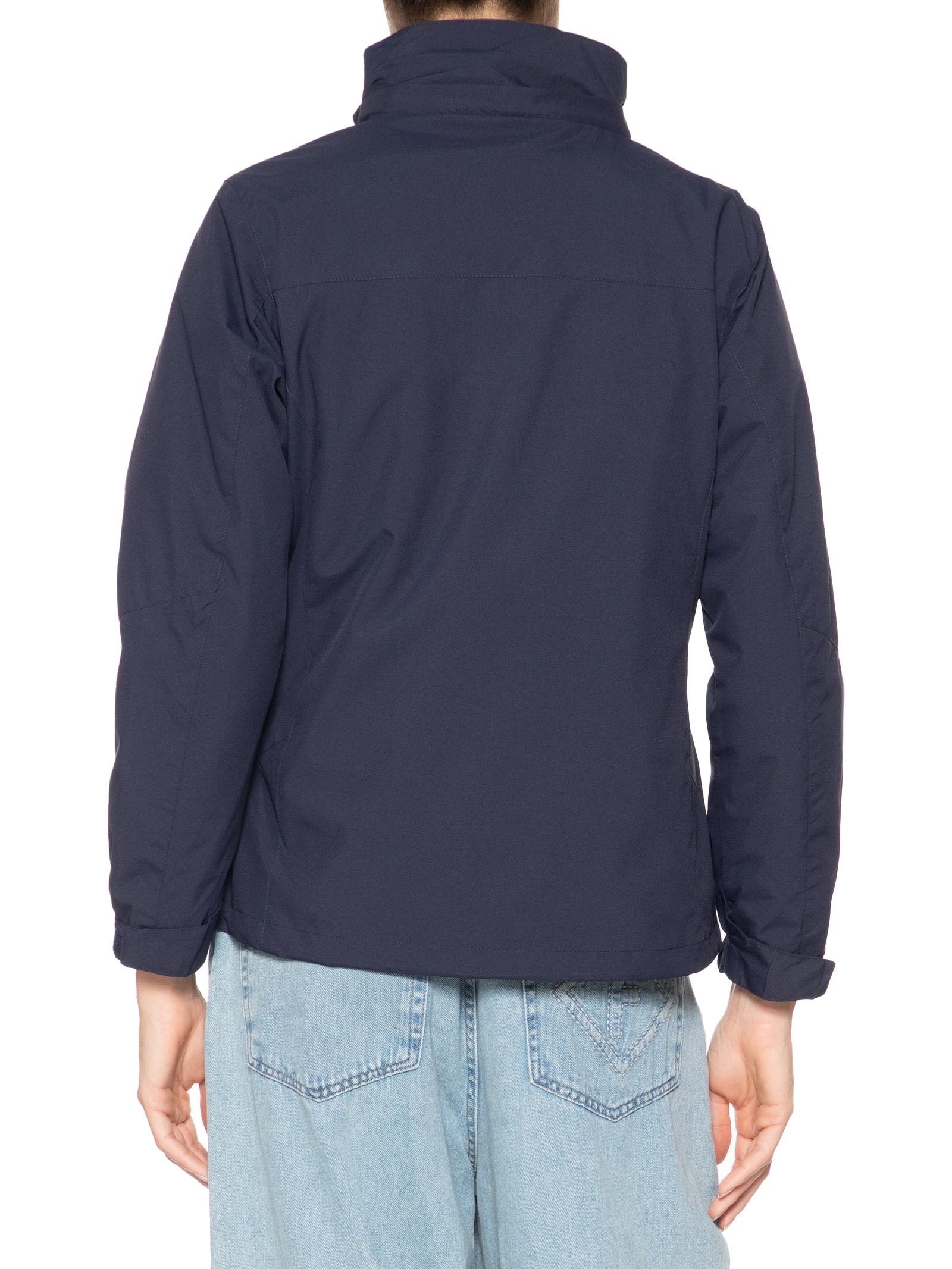 Jaqueta Feminina Dois Em Um Capuz Removível Azul Basiq