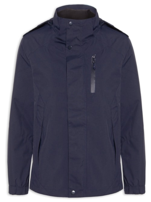 Jaqueta Feminina Dois Em Um Capuz Removível – Azul