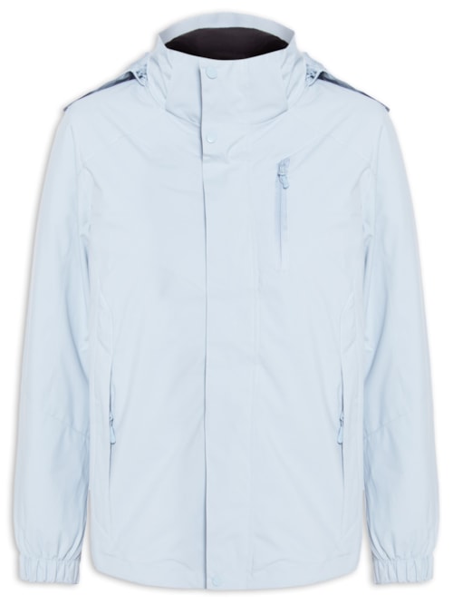 Jaqueta Feminina Dois Em Um Capuz Removível – Azul