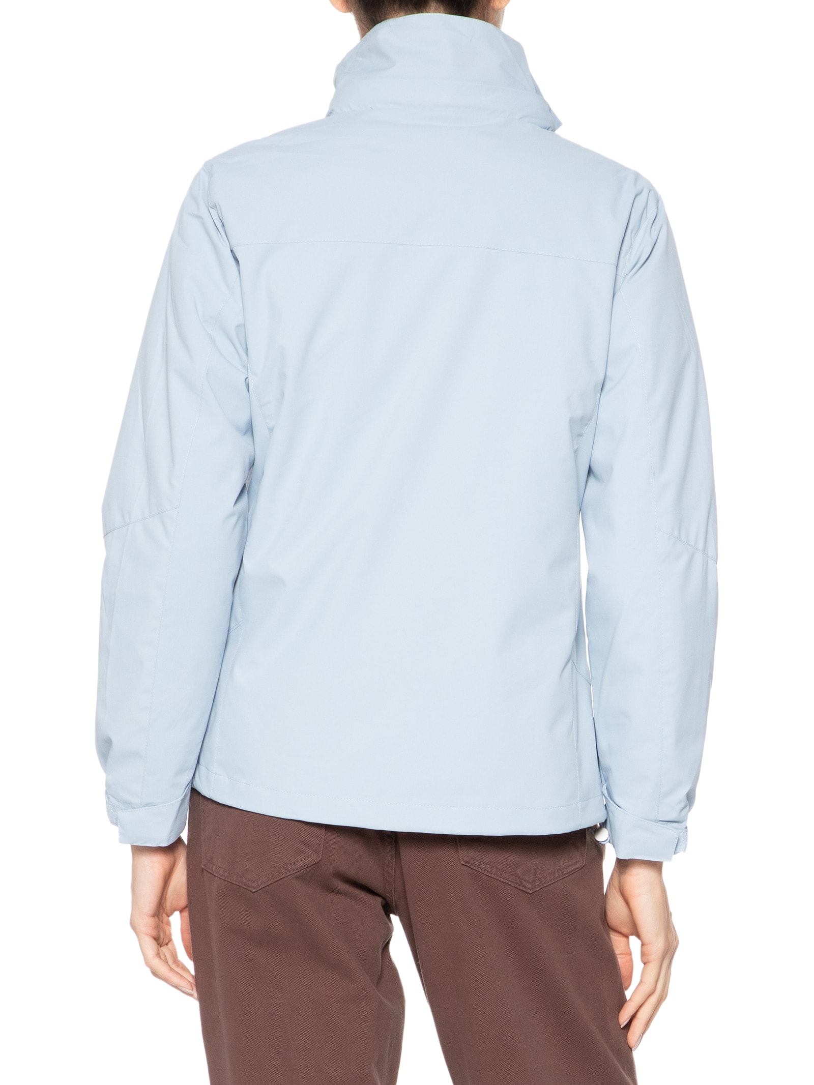 Jaqueta Feminina Dois Em Um Capuz Removível Azul Basiq