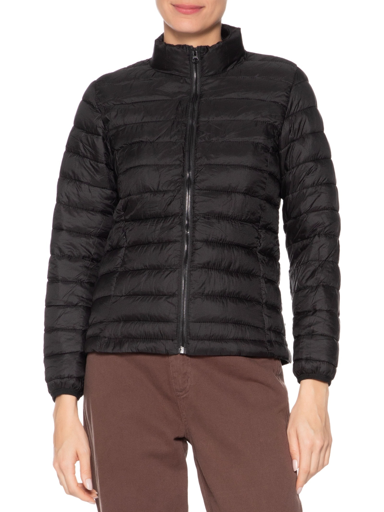 Jaqueta Feminina Dois Em Um Capuz Removível Azul Basiq