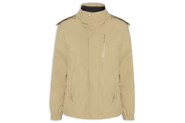 Jaqueta Feminina Dois Em Um Capuz Removível - Bege