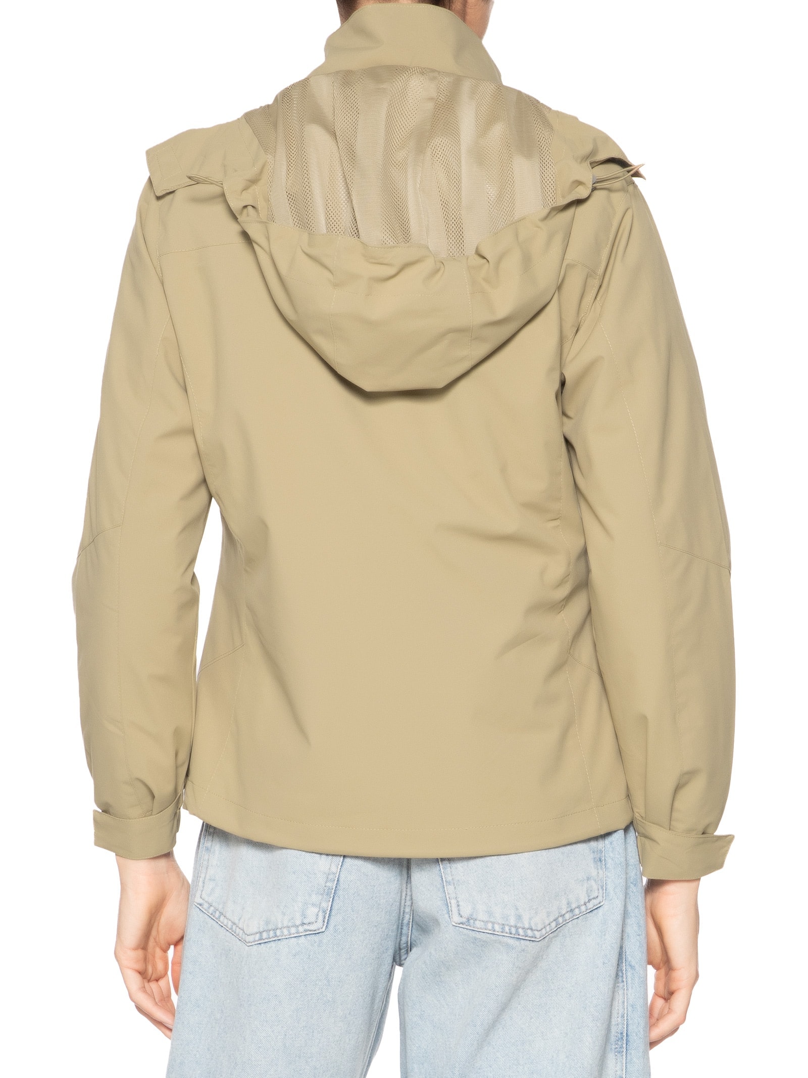 Jaqueta Feminina Dois Em Um Capuz Removível Bege Basiq
