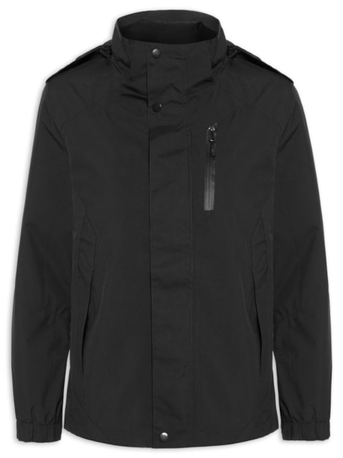 Jaqueta Feminina Dois Em Um Capuz Removível – Preto