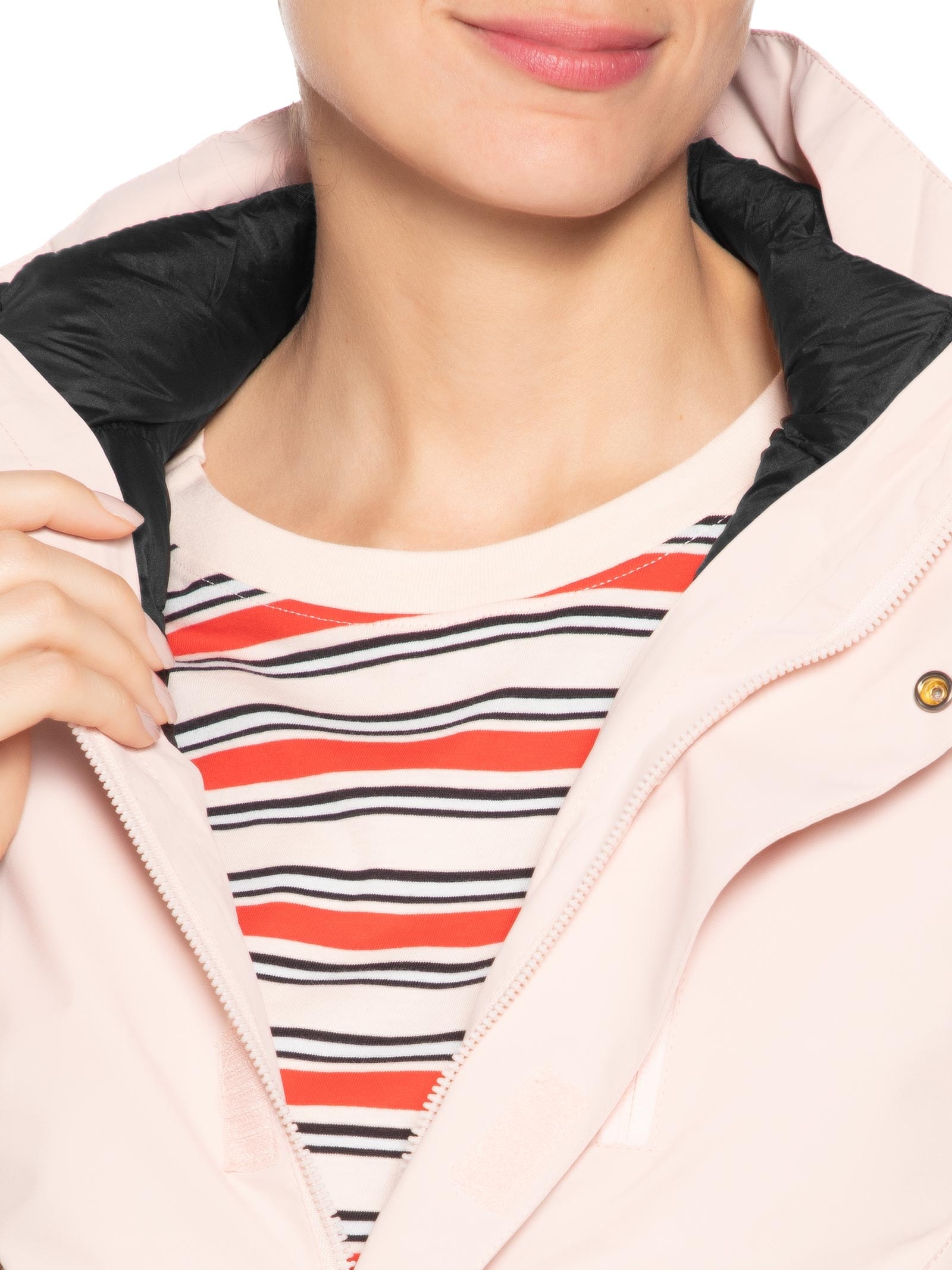 Jaqueta Feminina Dois Em Um Capuz Removível Rosa Basiq