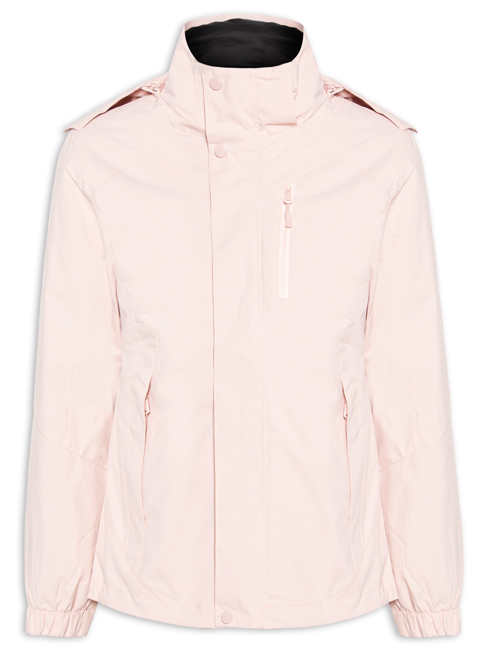 Jaqueta Feminina Dois Em Um Capuz Removível Rosa Basiq