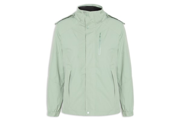 Jaqueta Feminina Dois Em Um Capuz Removível - Verde