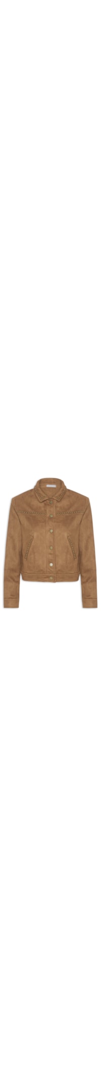 Jaqueta Feminina em Suede com Tachas - Marrom