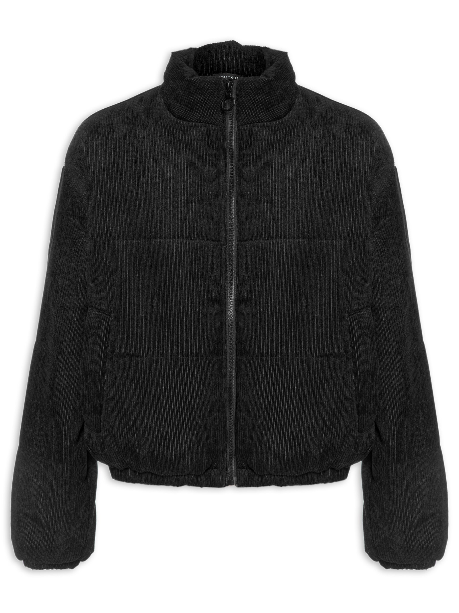 Jaqueta Feminina Em Veludo Cotelê Market 33 Preto