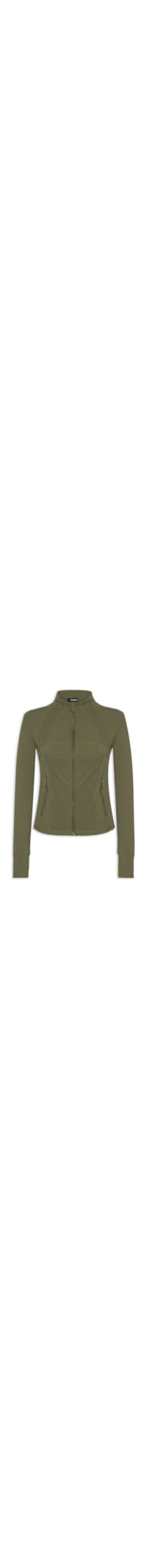 Jaqueta Feminina Esportiva Com Recortes - Verde